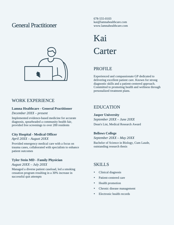Modern graphic professional resume
